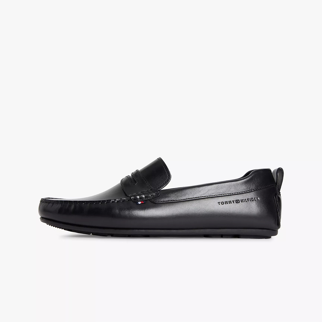 Giày lười nam Tommy Hilfiger Leather Driving Loafer 05790 – Màu đen
