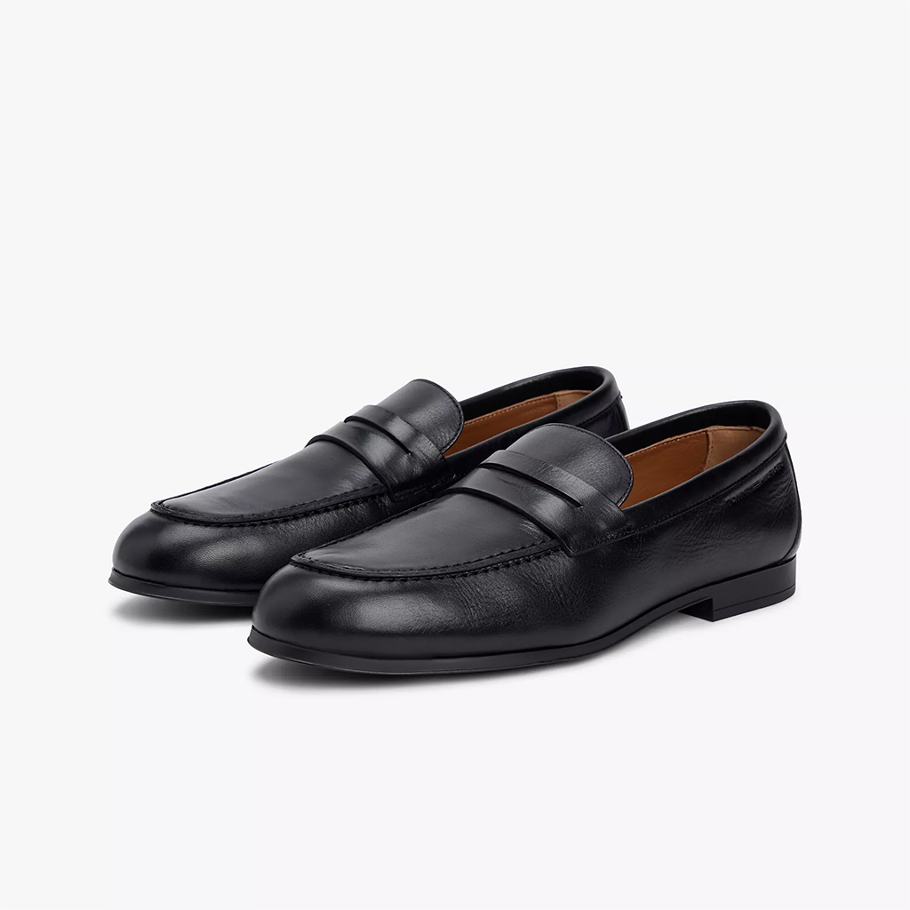 Giày lười nam Tommy Hilfiger Leather Loafer 05849 – Màu đen
