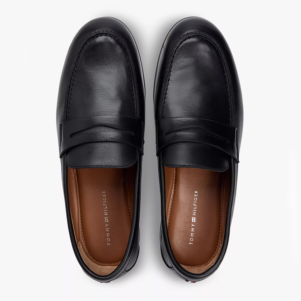 Giày lười nam Tommy Hilfiger Leather Loafer 05849 – Màu đen