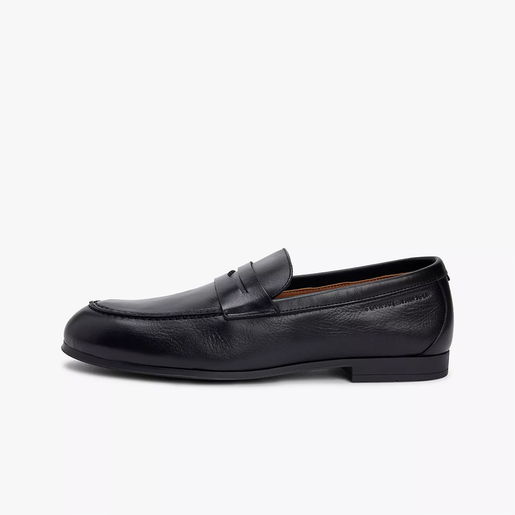 Giày lười nam Tommy Hilfiger Leather Loafer 05849 – Màu đen