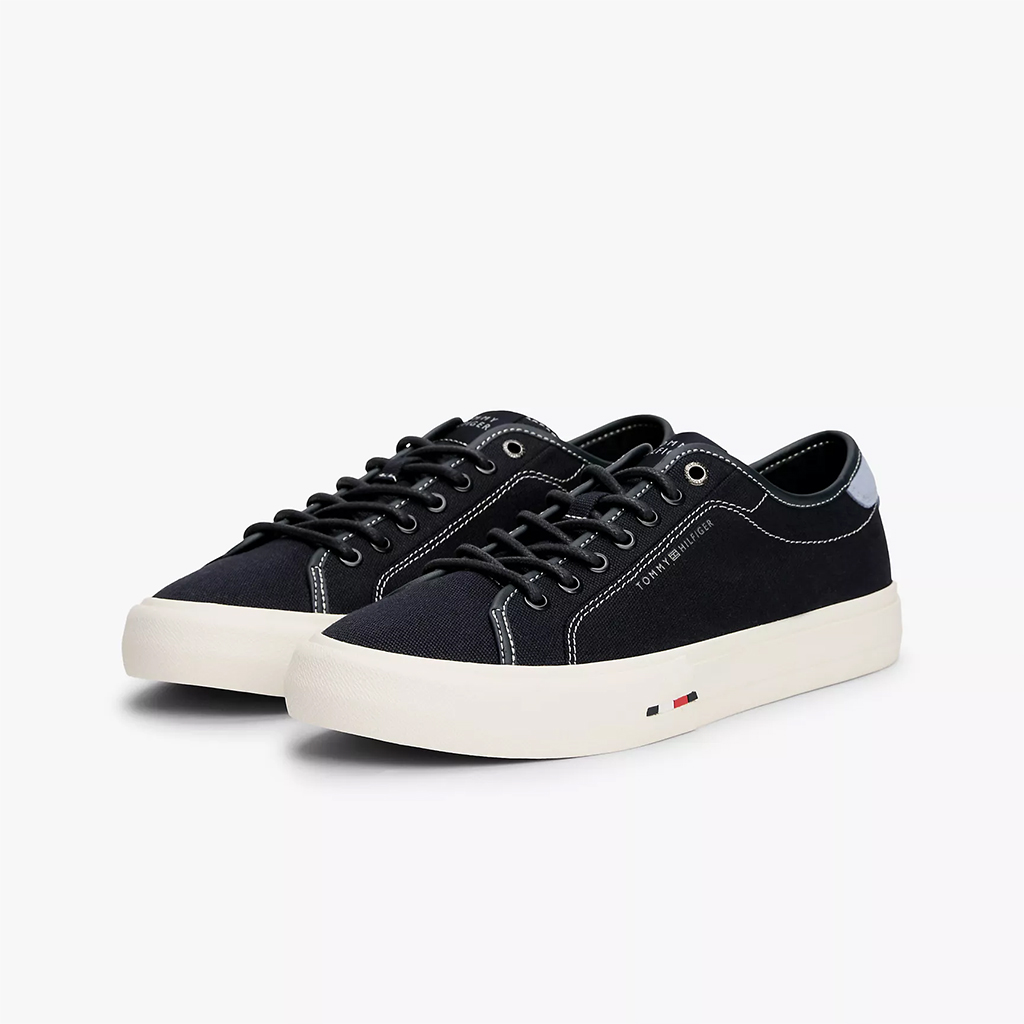 Giày thể thao nam Tommy Hilfiger Signature Canvas – Màu Xanh Navy