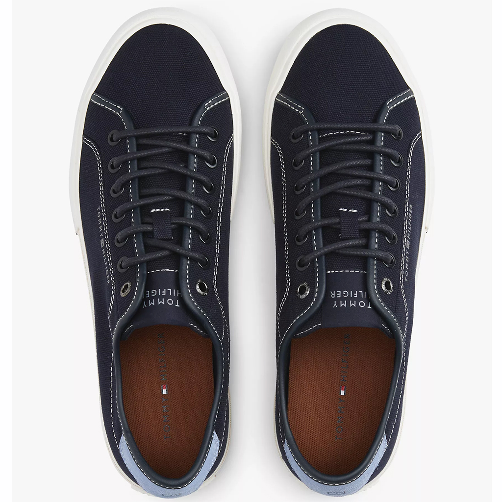 Giày thể thao nam Tommy Hilfiger Signature Canvas – Màu Xanh Navy