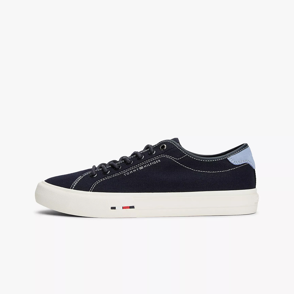 Giày thể thao nam Tommy Hilfiger Signature Canvas – Màu Xanh Navy