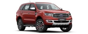 Ford Everest màu đỏ đun