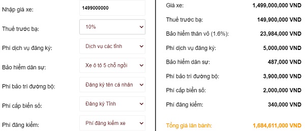 giá xe mercedes lăn bánh tại Thanh Hóa