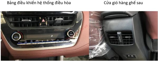 hệ thống điều hòa trên Corolla Cross 2022