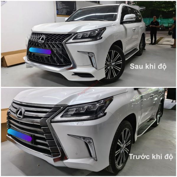 Lexus LX570 Super Sport 2021 độ body kit trước khi độ và sau khi độ