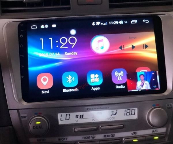 màn hình android bravigo cho xe toyota camry