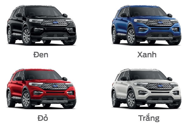 Bảng màu xe Ford Explorer 2023