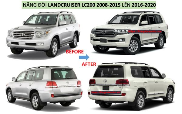 Độ nâng đời xe Toyota Land Cruiser 2008-2015 lên Land Cruiser 2016-2021