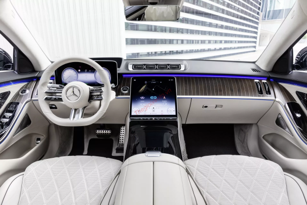 nội thất Mercedes S Class 2021 màu trắng