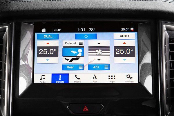 Hệ thống giải trí trên Ford Everest