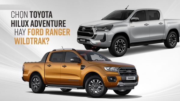 So sánh Toyota Hilux 2021 và Ford Ranger 2020