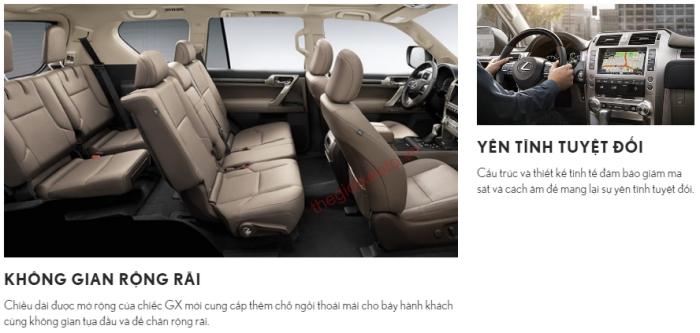 không gian nội thất Lexus GX 460 2022