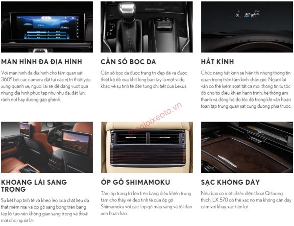 các trang bị trên Lexus LX600 2023