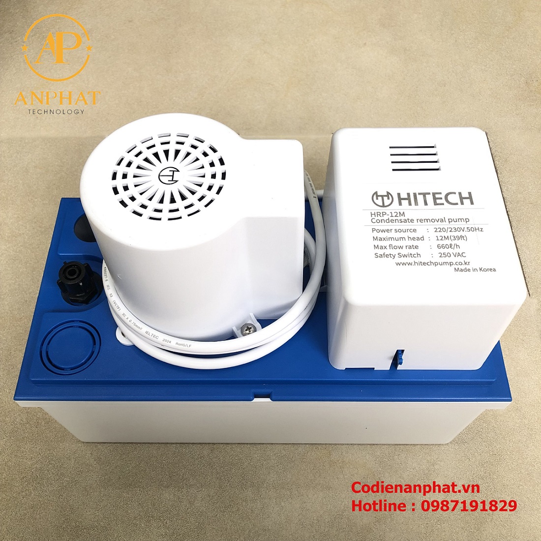 Máy bơm nước ngưng điều hòa HRP-12M ( đẩy cao 12 mét)