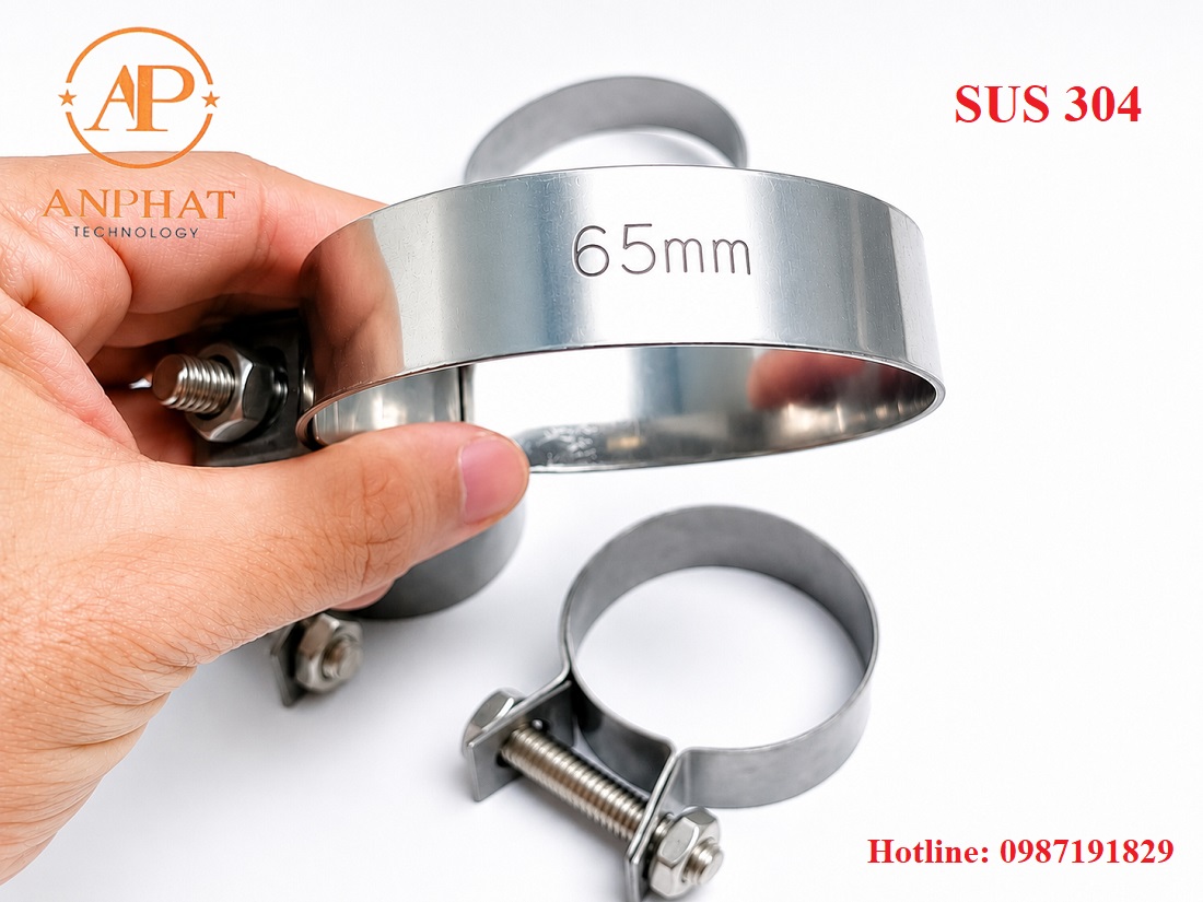 Đai Siết BuLong chuẩn inox 304 ( SIZE 25mm - 350mm )