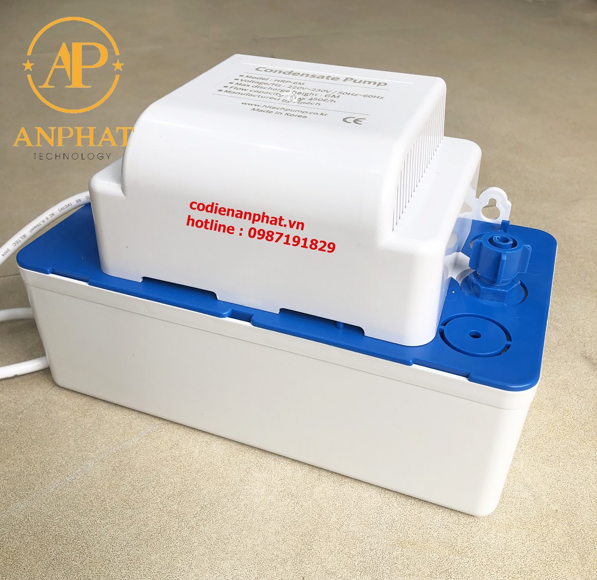 Máy bơm nước ngưng điều hòa HRP-6M ( đẩy cao 6 mét)