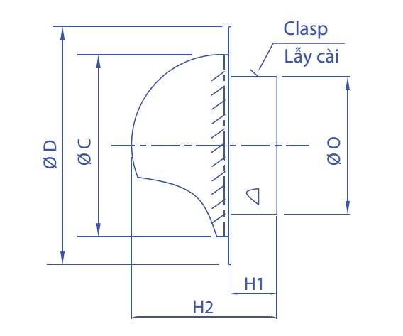 Chụp thông hơi D60