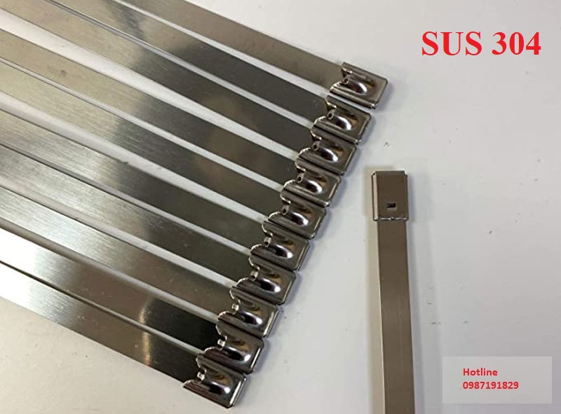 Dây thít inox 304 ( lạt thít , dây rút inox ...)