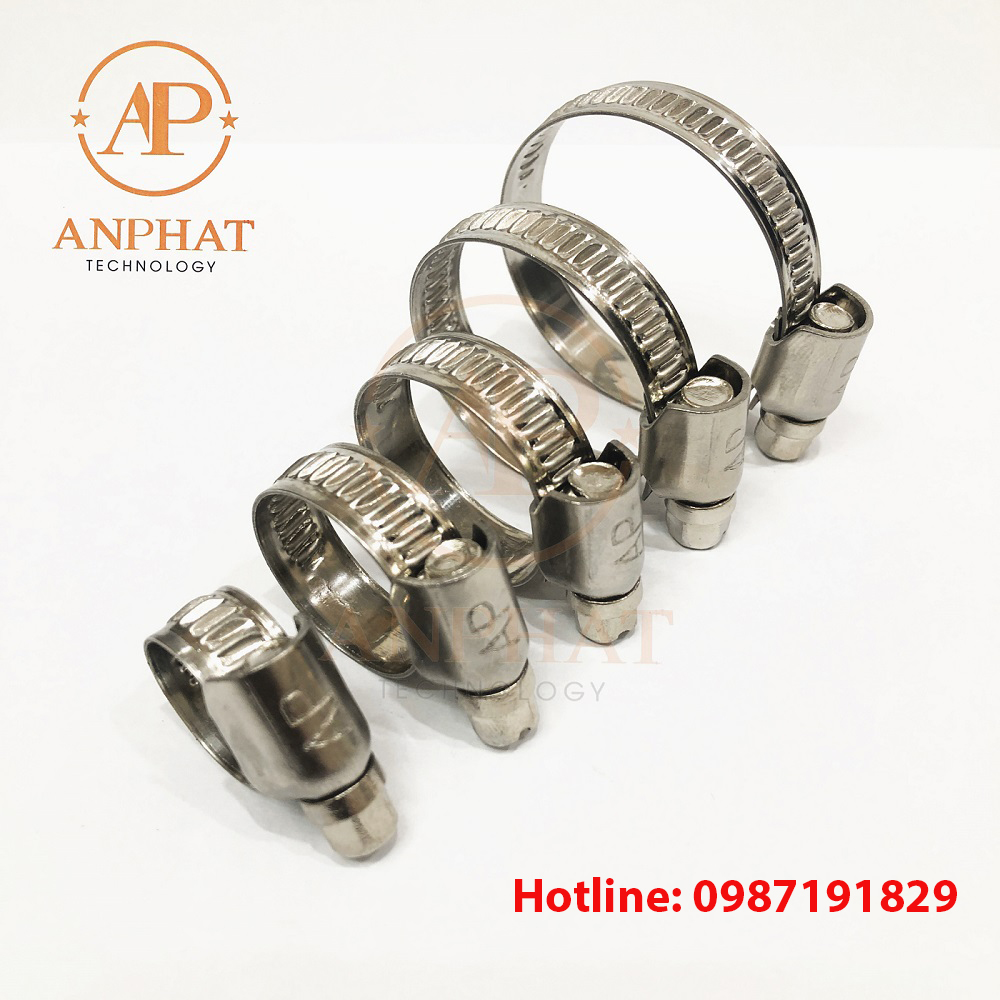 Đai siết inox răng nổi (loại vặn vít siết siêu chắc )