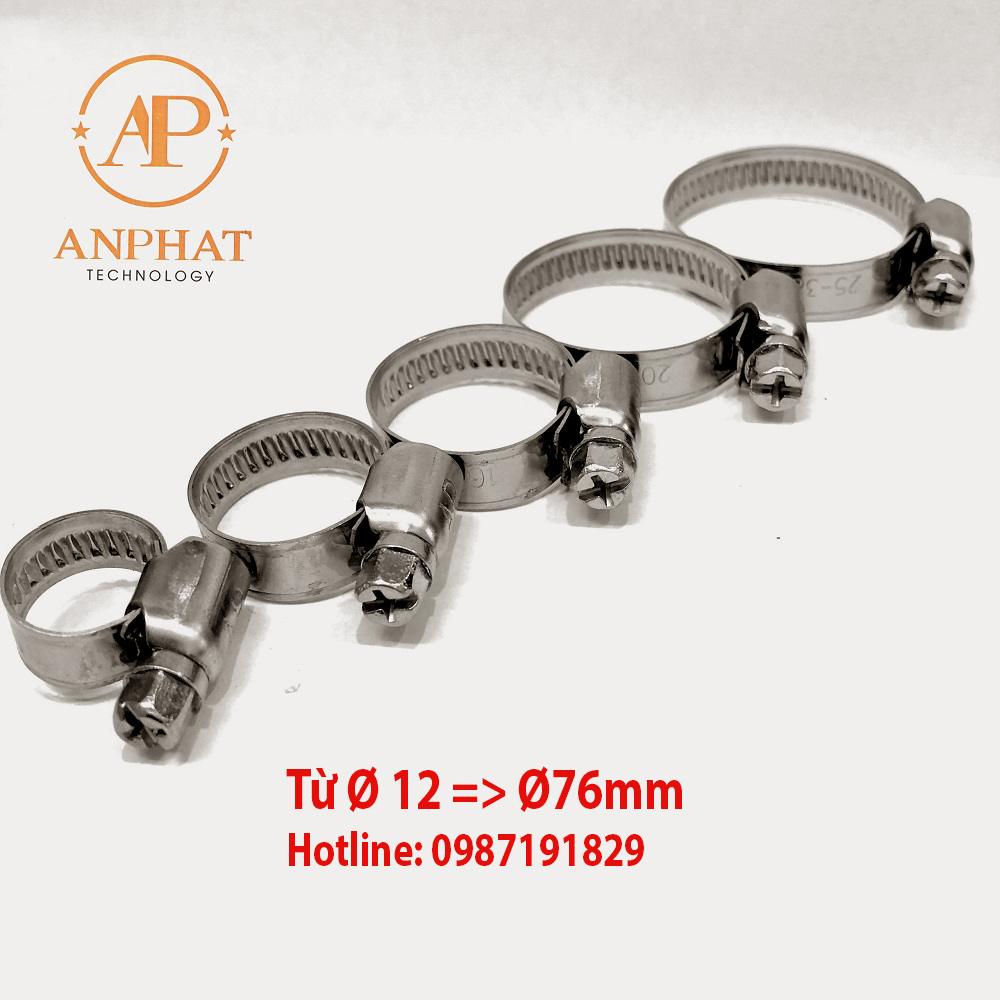 Đai siết inox răng nổi (loại vặn vít siết siêu chắc )