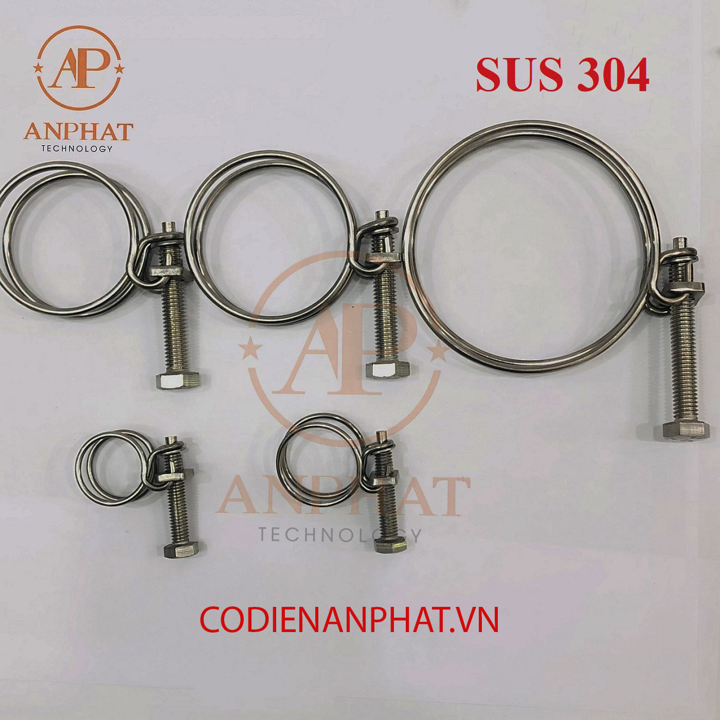 Đai siết 2 dây (chuẩn inox 304 )