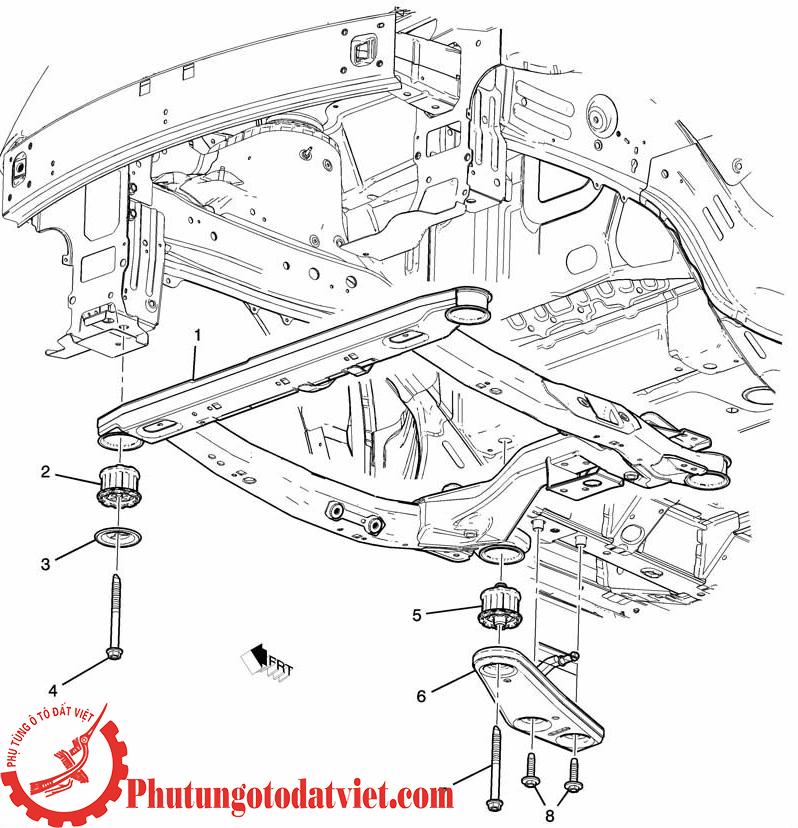 Cao su bệ máy trước Cadillac SRX chính hãng - 15870838