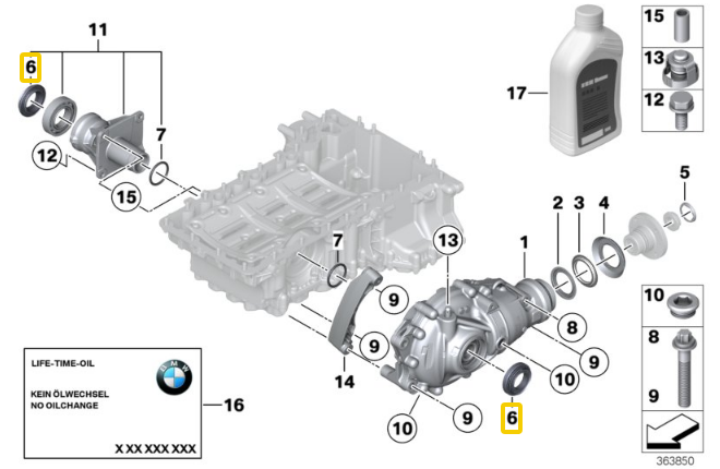 Phớt trục láp BMW 325i 330i 520i 530i X5 - 33107505601