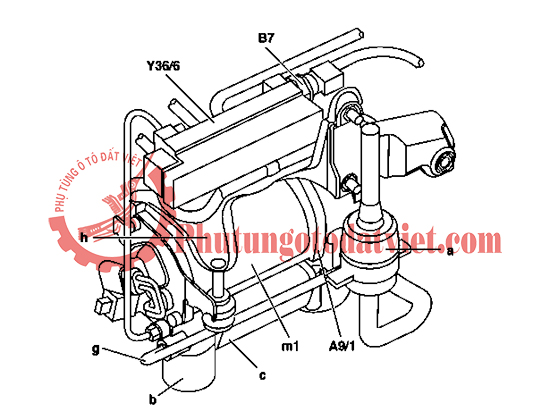 Bơm nâng gầm Mercedes GL320 GL350 ML450 ML550 - 1643201204