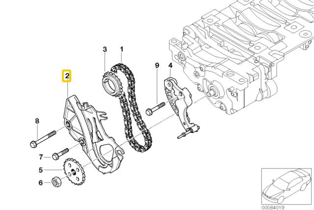 Tỳ dẫn hướng xích bơm dầu BMW 318i 320i 520i X3 - 11417548800