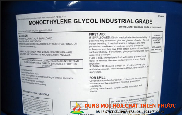 DUNG MÔI HÓA CHẤT THIÊN PHƯỚC CHIA SẺ NHỮNG THÔNG TIN CĂN BẢN VỀ MONOETHYLENE GLYCOL (MEG)