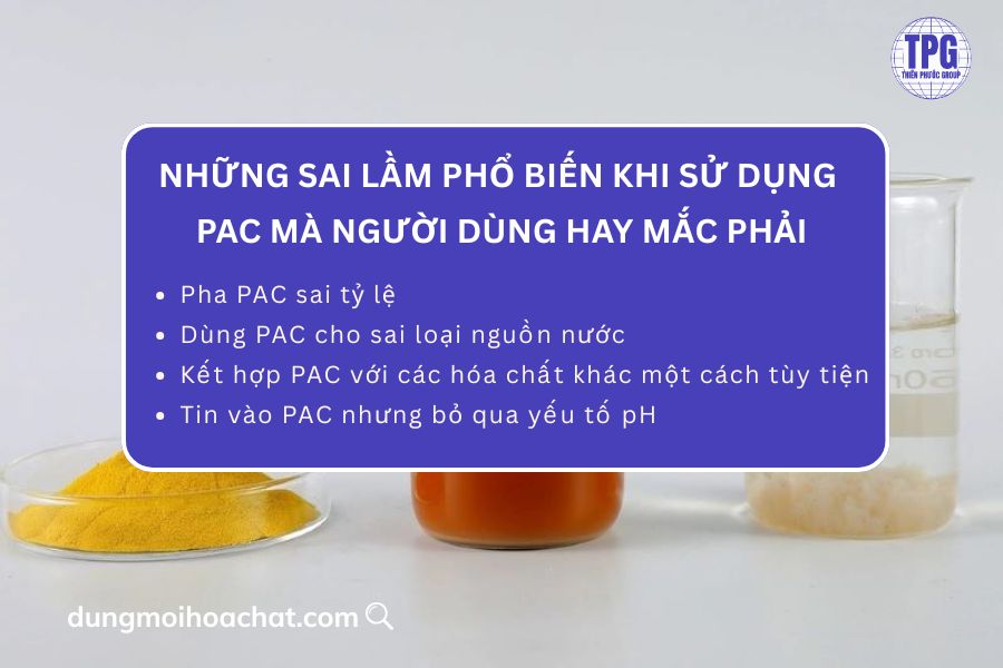 Sai lầm khi sử dụng PAC