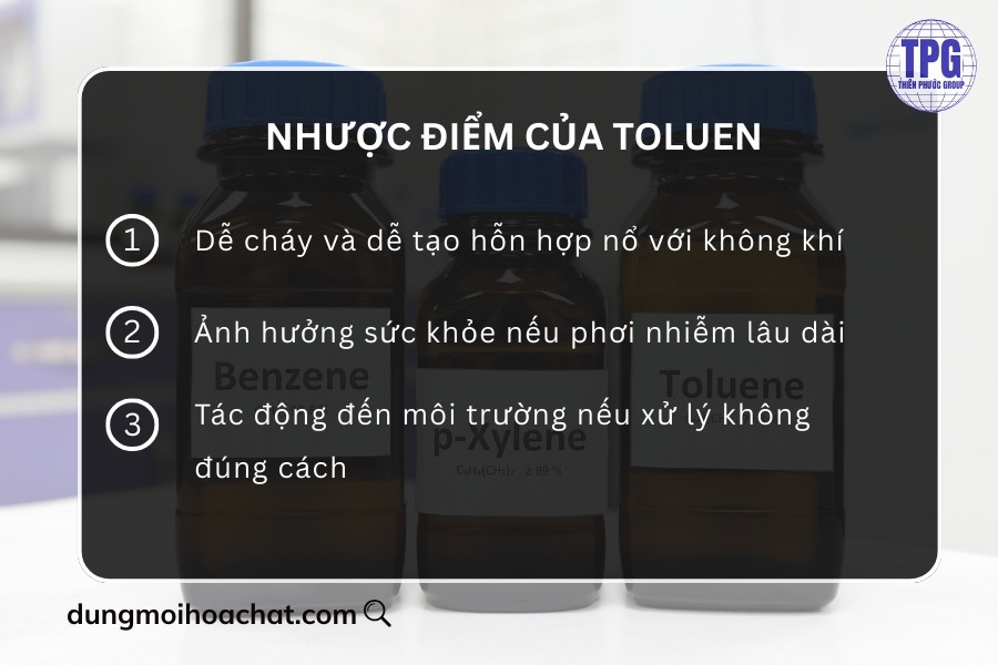 Nhược điểm của Toluen 