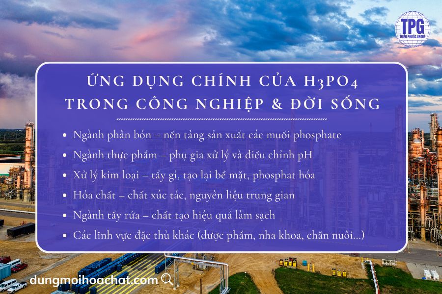 ứng dụng h3po4