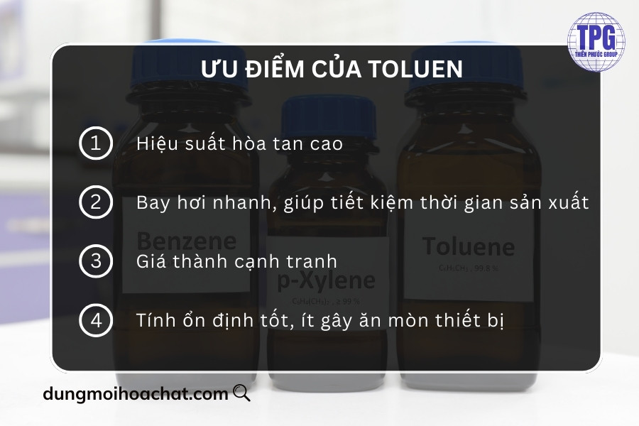 Ưu điểm của Toluen 