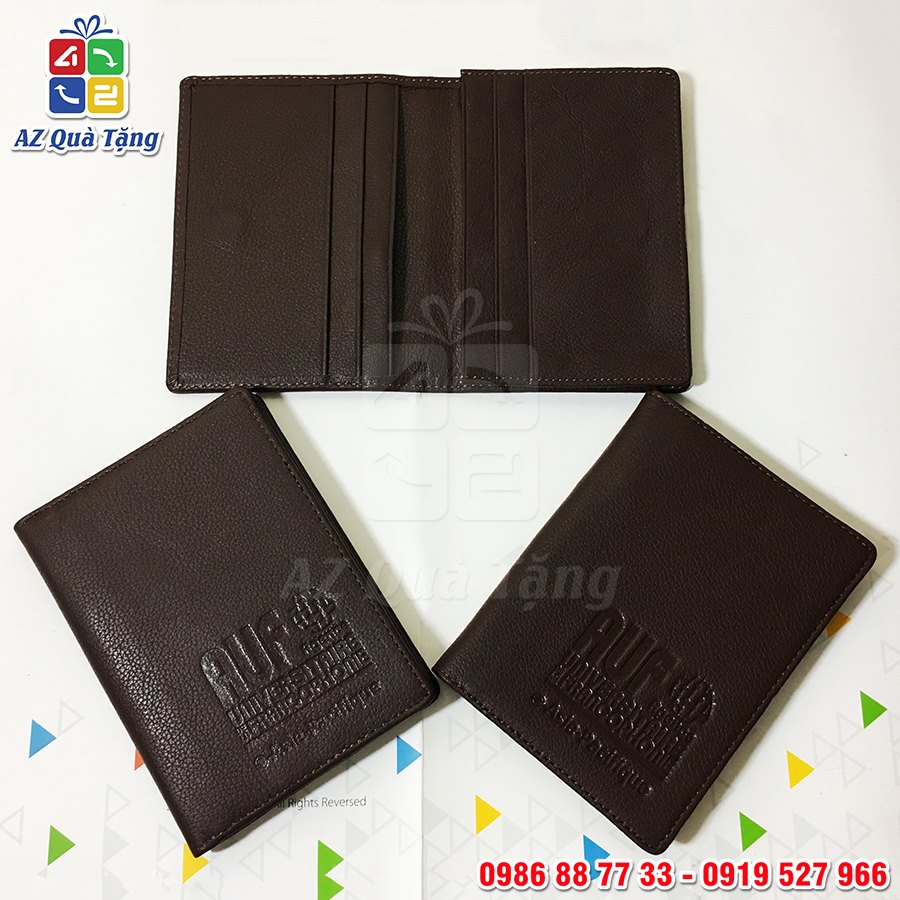 Ví Da Đựng Namecard In Logo AUF - AZ Quà Tặng - 5