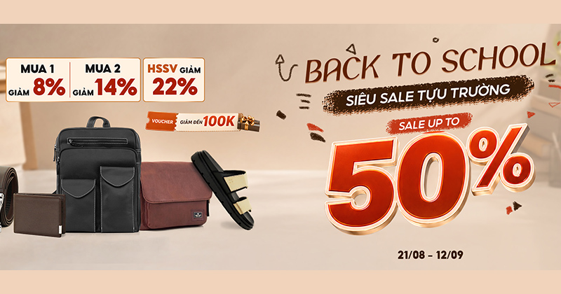 BACK TO SCHOOL – SIÊU SALE TỰU TRƯỜNG
