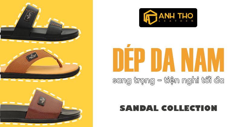 Dép da nam biểu tượng sang trọng và tiện nghi tối đa