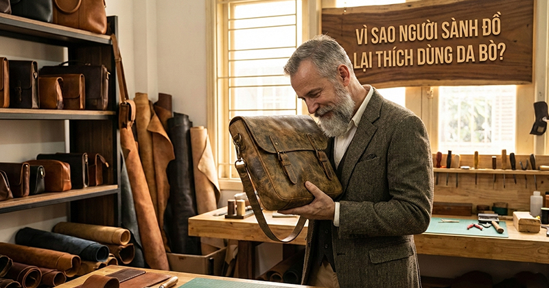 VÌ SAO NGƯỜI SÀNH ĐỒ LẠI THÍCH DÙNG DA BÒ?