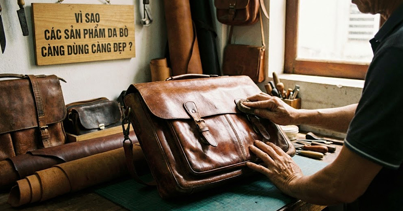 VÌ SAO CÁC SẢN PHẨM DA BÒ CÀNG DÙNG CÀNG ĐẸP?