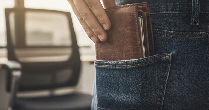 CÓ NÊN ĐỂ VÍ TRONG TÚI SAU CỦA QUẦN KHÔNG?