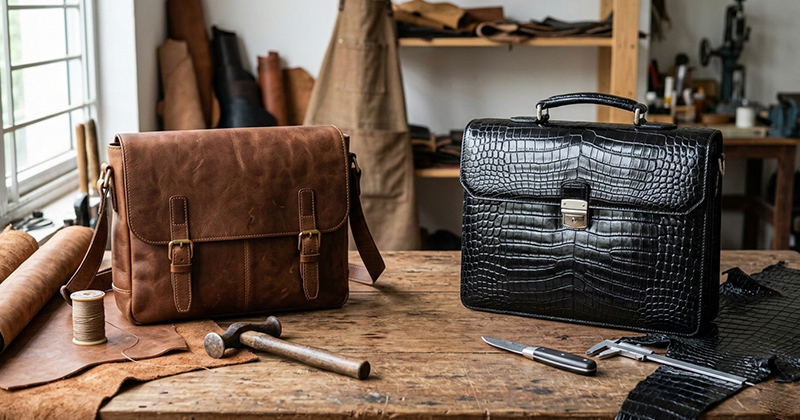 So sánh chi tiết ưu, nhược điểm da bò và da cá sấu. Cách chọn phù hợp