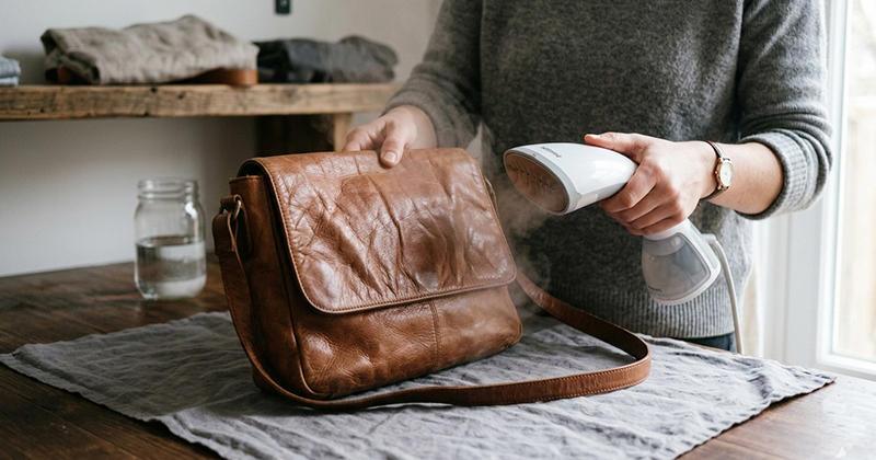 Túi da bị nhăn có nên dùng hơi nước để khắc phục không?