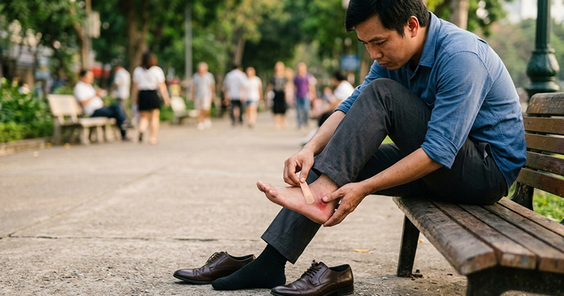 Mang giày da bị đau chân thì xử lý thế nào?