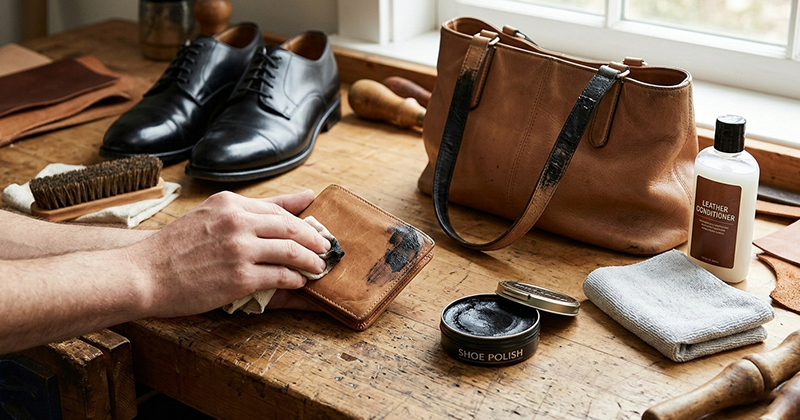 Có nên dùng xi đánh giày cho ví và túi da không?
