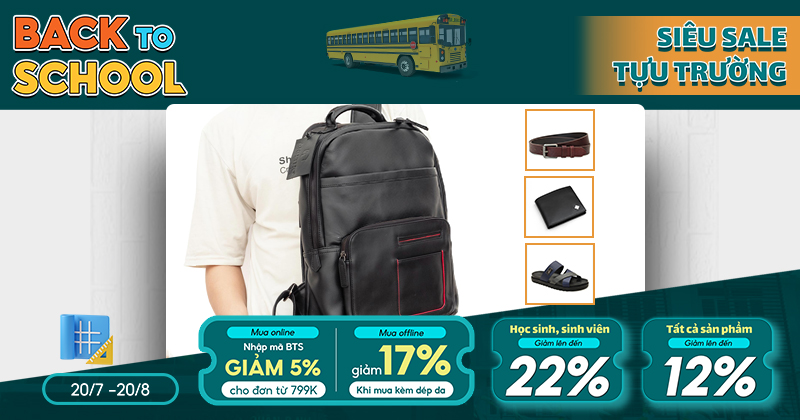 BACK TO SCHOOL – SIÊU SALE TỰU TRƯỜNG
