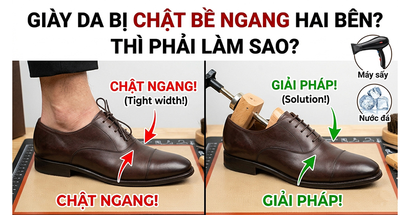 Giày Da Bị Chật Bề Ngang Hai Bên Thì Phải Làm Sao?