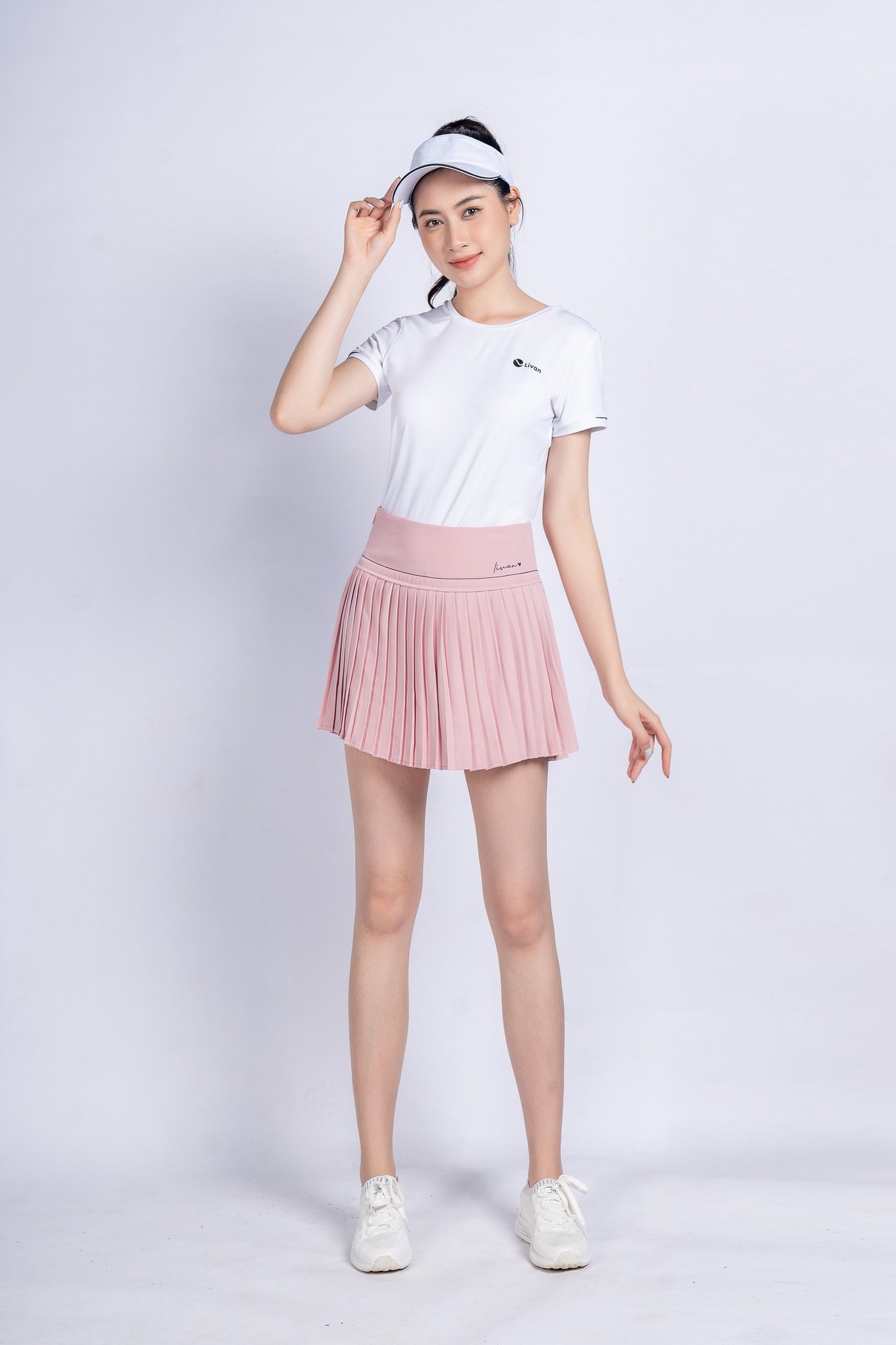 sét áo thun cotton tay dơi túi ngực khuy vai kèm chân váy hoạ tiết Lv sang  chảnh tặng chun buộc tóc  Lazadavn