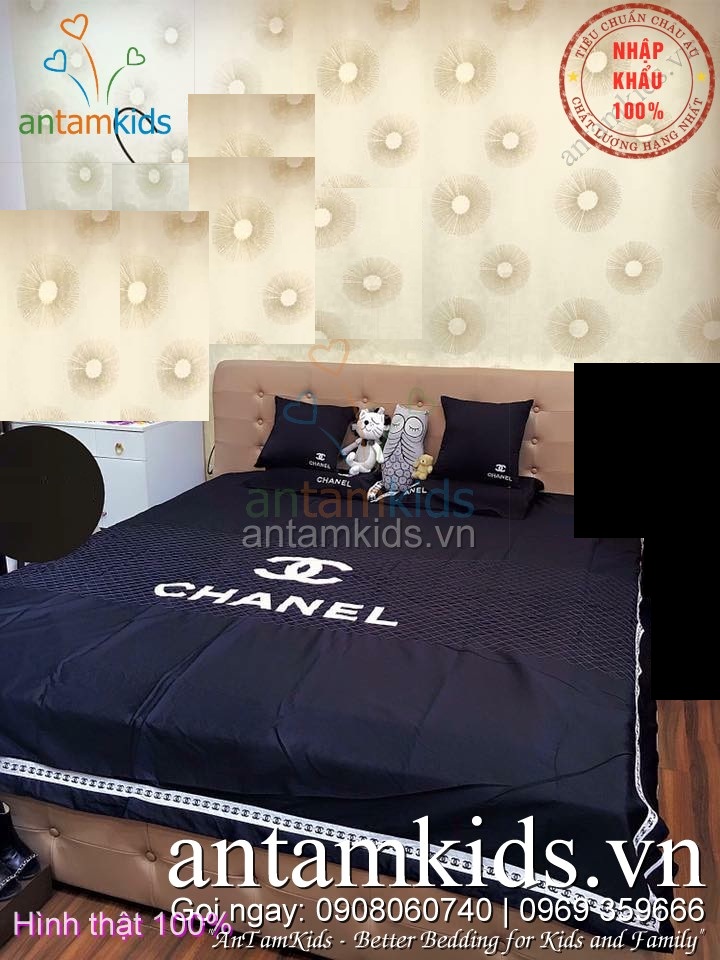 Chăn ga gối CHANEL hàng hiệu cao cấp sang trọng nhập khẩu nổi tiếng thế giới